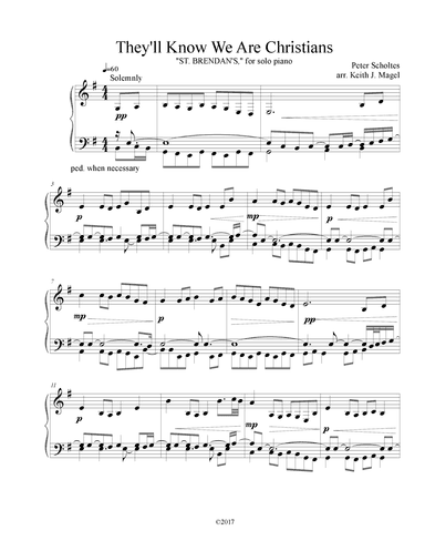 They'll Know We Are Christians By Our Love (arr. Keith James Productions)