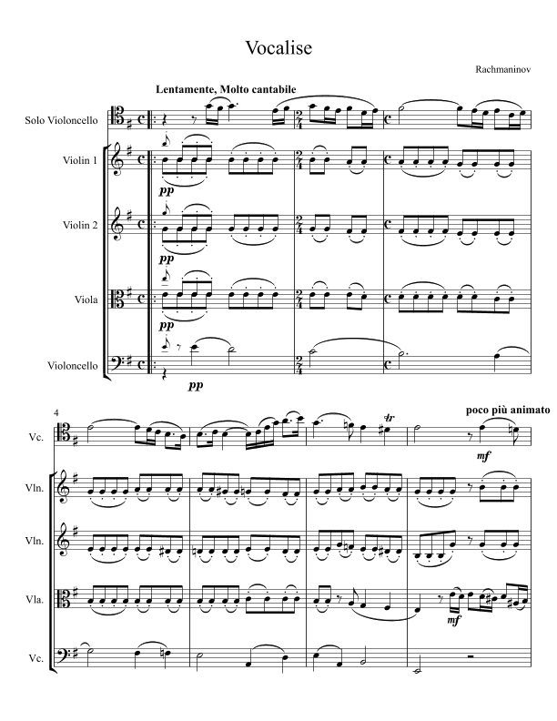 Vocalise (arr. Jacob Mashak)