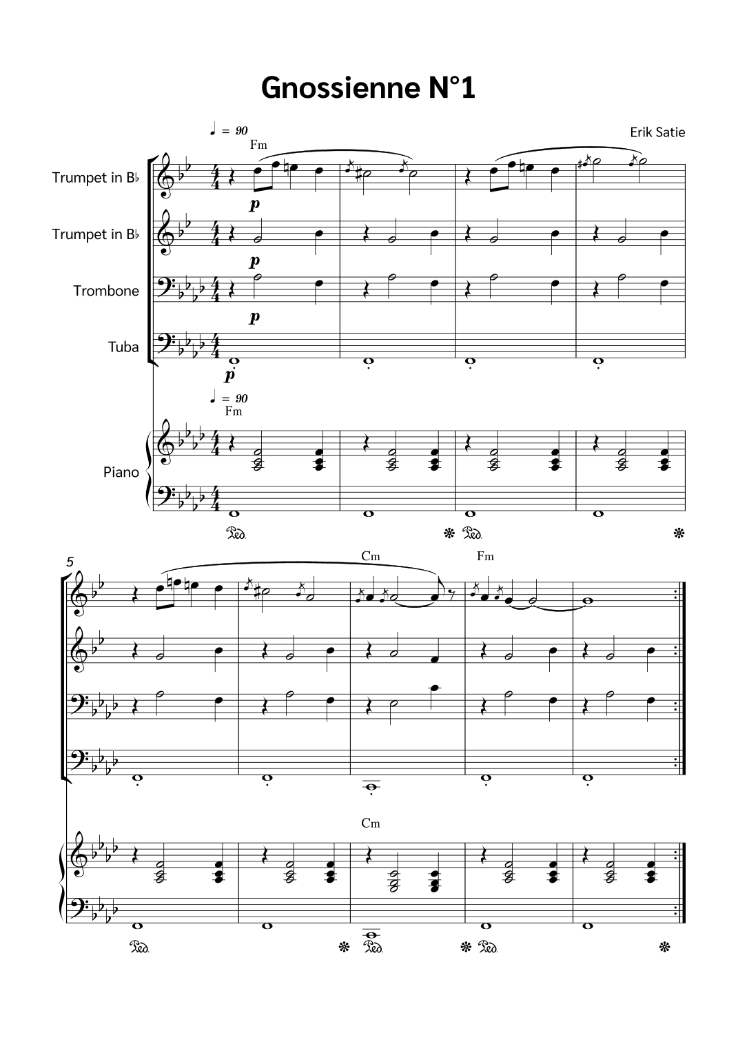 Gnossienne N°1 (arr. Jackson Spindler)
