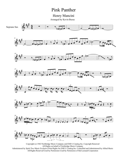 The Pink Panther from THE PINK PANTHER (arr. Kevin Busse)