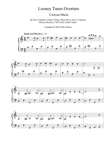 Looney Tunes Overture (arr. The Betty May Hansen Collection)