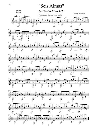 "Seis Almas" 6 brani per chitarra. 6- DavideM in UT
