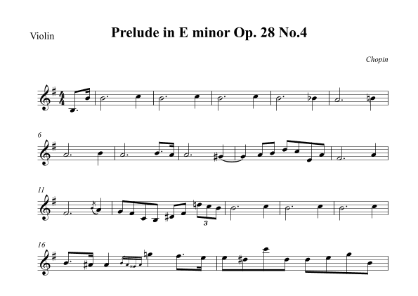 Prelude in E minor Op. 28 No.4 - Chopin (arr. Wesley S. SIlva)