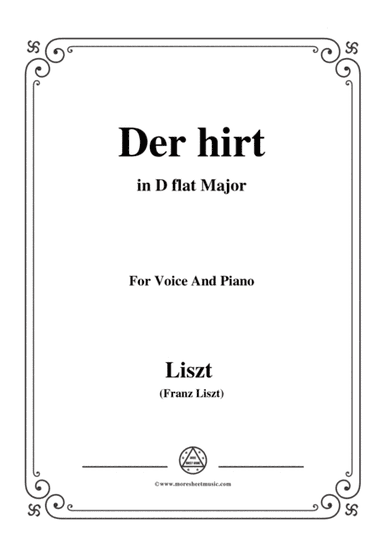 Liszt-Der hirt in D flat Major,for Voice and Piano (arr. MSM)