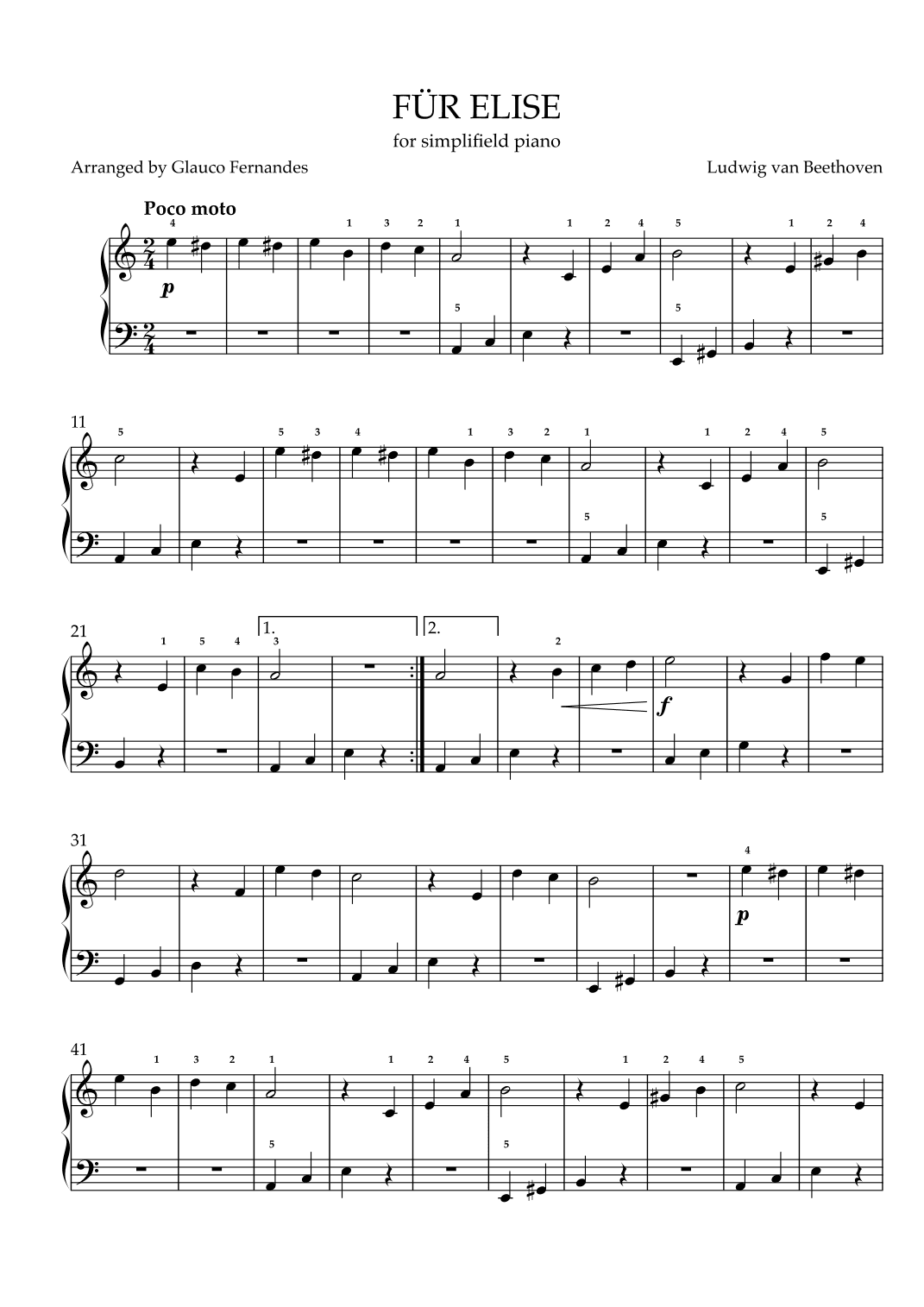 Für Elise (arr. Glauco Fernandes)