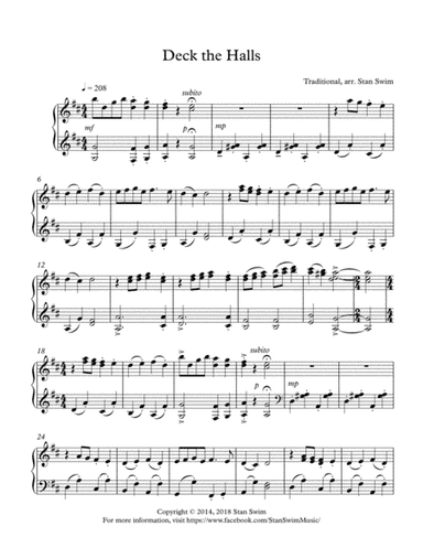 Deck the Halls (piano solo)