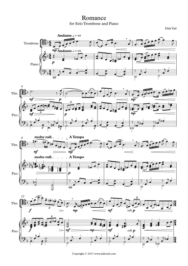 Romance for Trombone and Piano