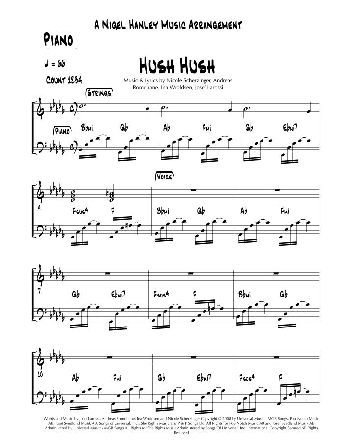 Hush Hush (arr. Nigel Hanley)