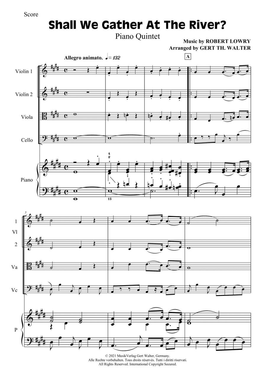 Shall We Gather At The River (arr. Gert Th. Walter)