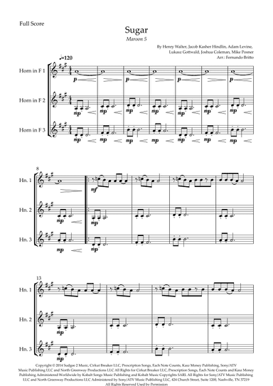Sugar (arr. Fernando Britto)