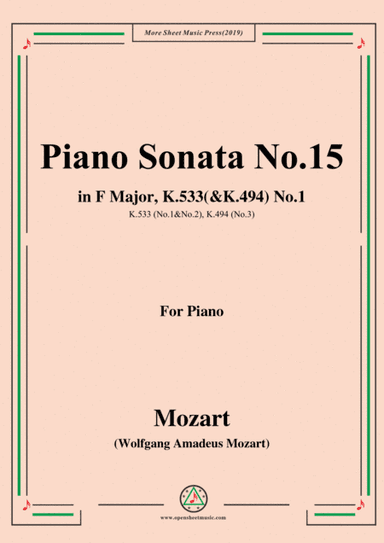 Mozart-Piano Sonata No.15 in F Major,K.533(&K.494),No.1 (arr. MSM)