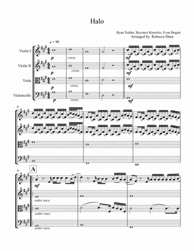 Halo (arr. Rebecca Shaw)