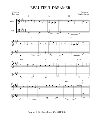 BEAUTIFUL DREAMER (arr. JO ARAÚJO)