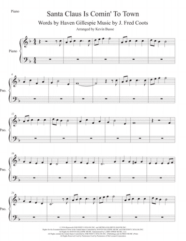 Santa Claus Is Comin' To Town (arr. Kevin Busse)