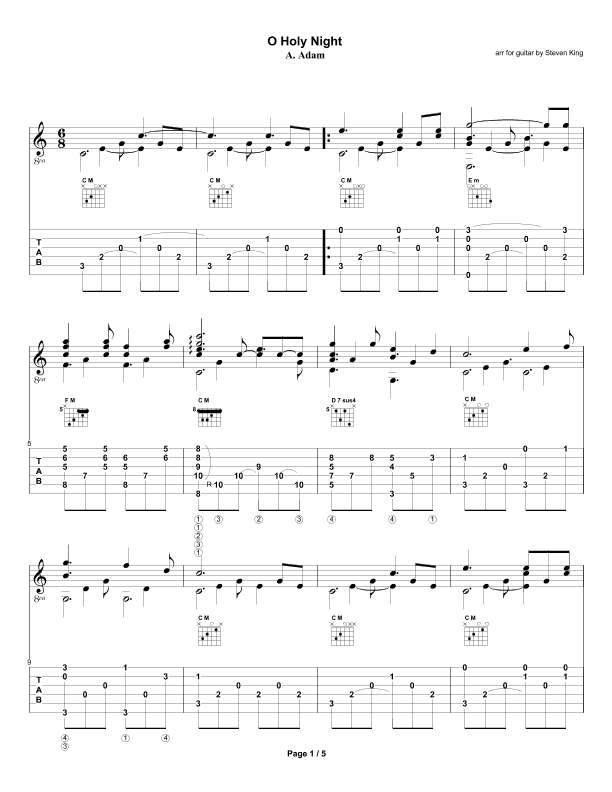 O Holy Night (arr. Steven King)