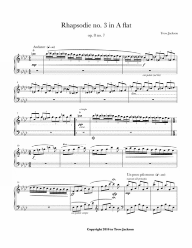 Rhapsodie No. 3 in A Flat