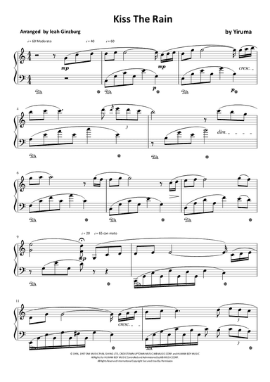 Kiss The Rain (arr. Leah Ginzburg)