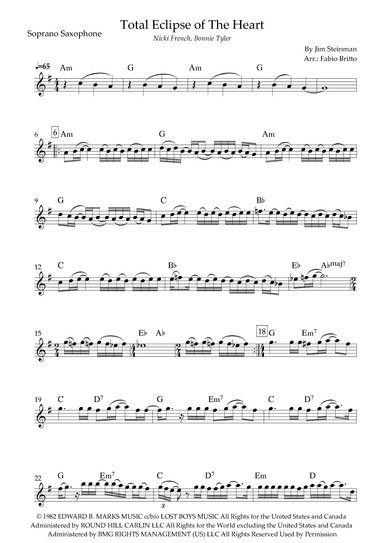 Total Eclipse Of The Heart (arr. Fabio Britto)