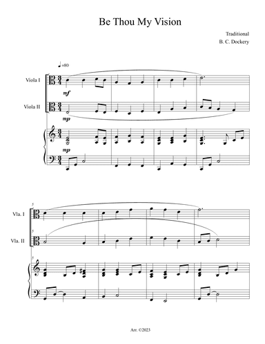 Be Thou My Vision (Viola Duet with Piano Accompaniment) (arr. B. C. Dockery)