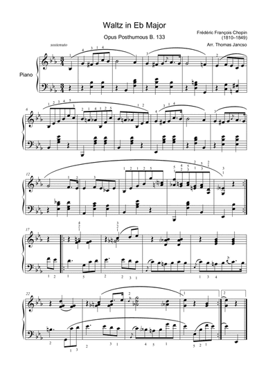 Waltz in E-flat major (arr. Thomas Jancso)