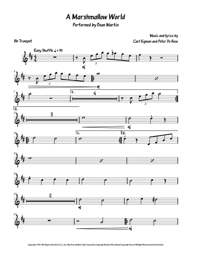 A Marshmallow World (arr. David Lartey)