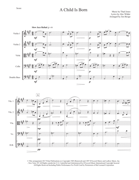 A Child Is Born (arr. Jim Bicigo)