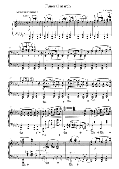 Chopin - Funeral March (With Fingering) (arr. MPS)