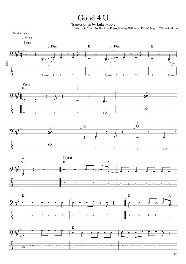 Good 4 U (arr. Luke Moore)
