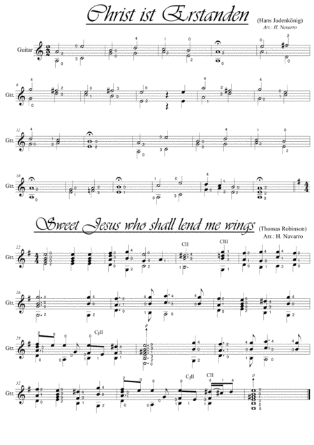 Christ ist Erstanden - Sweet Jesus Who Shall Lend Me Wings (arr. José Hernán Navarro Sánchez)