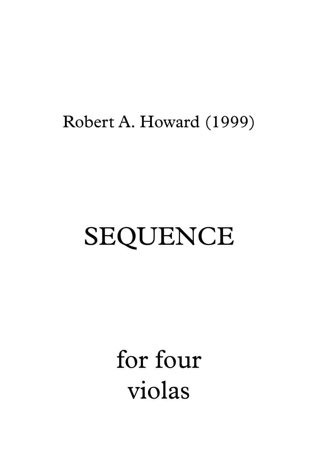 Sequence (full playing score)