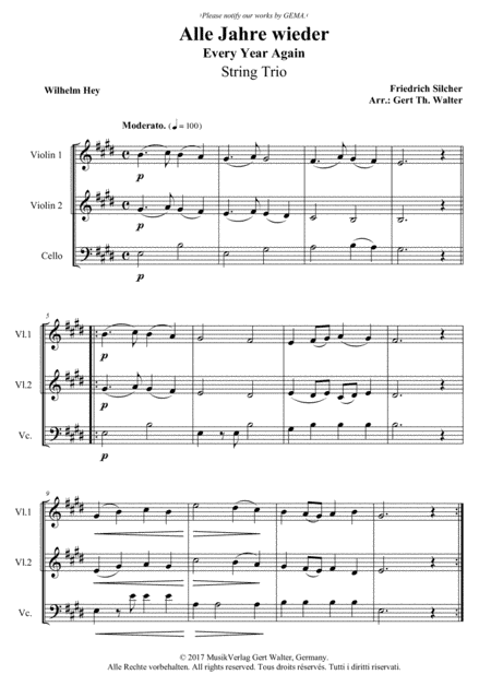 Every Year Again (arr. Gert Th. Walter)