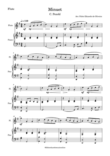 Minuet ("Bach") (arr. Fabio Eduardo de Oliveira)