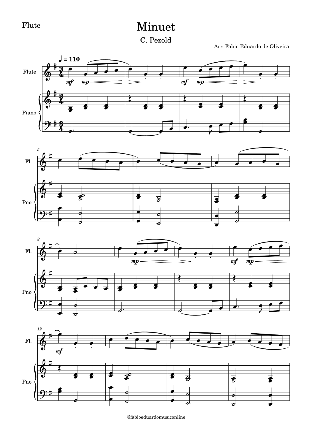 Minuet ("Bach") (arr. Fabio Eduardo de Oliveira)