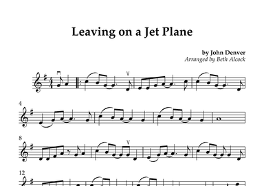 Leaving On A Jet Plane (arr. Beth Alcock)