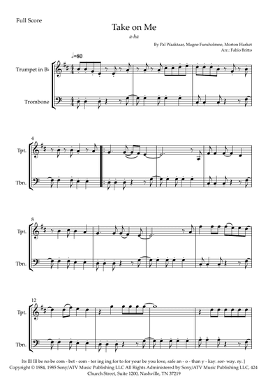 Take On Me (arr. Fabio Britto)