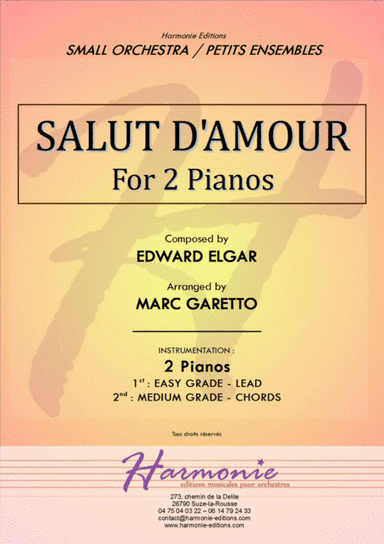 Salut d'Amour - LiebesGruss - EDWARD ELGAR - PIANO DUET - Arrangement by Marc GARETTO (arr. Marc GARETTO)
