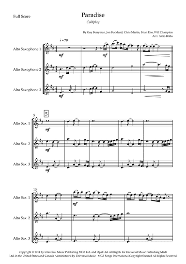 Paradise (arr. Fabio Britto)
