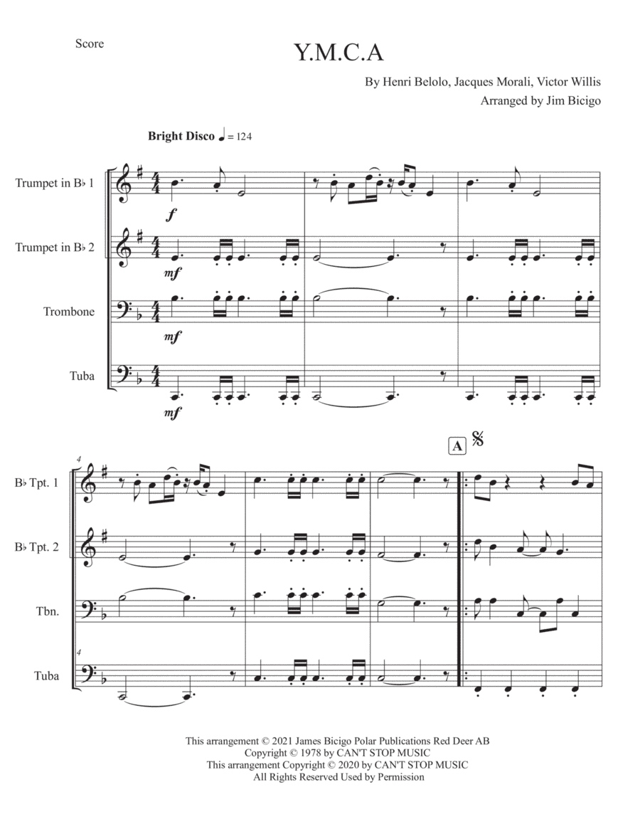 Y.m.c.a. (arr. Jim Bicigo)