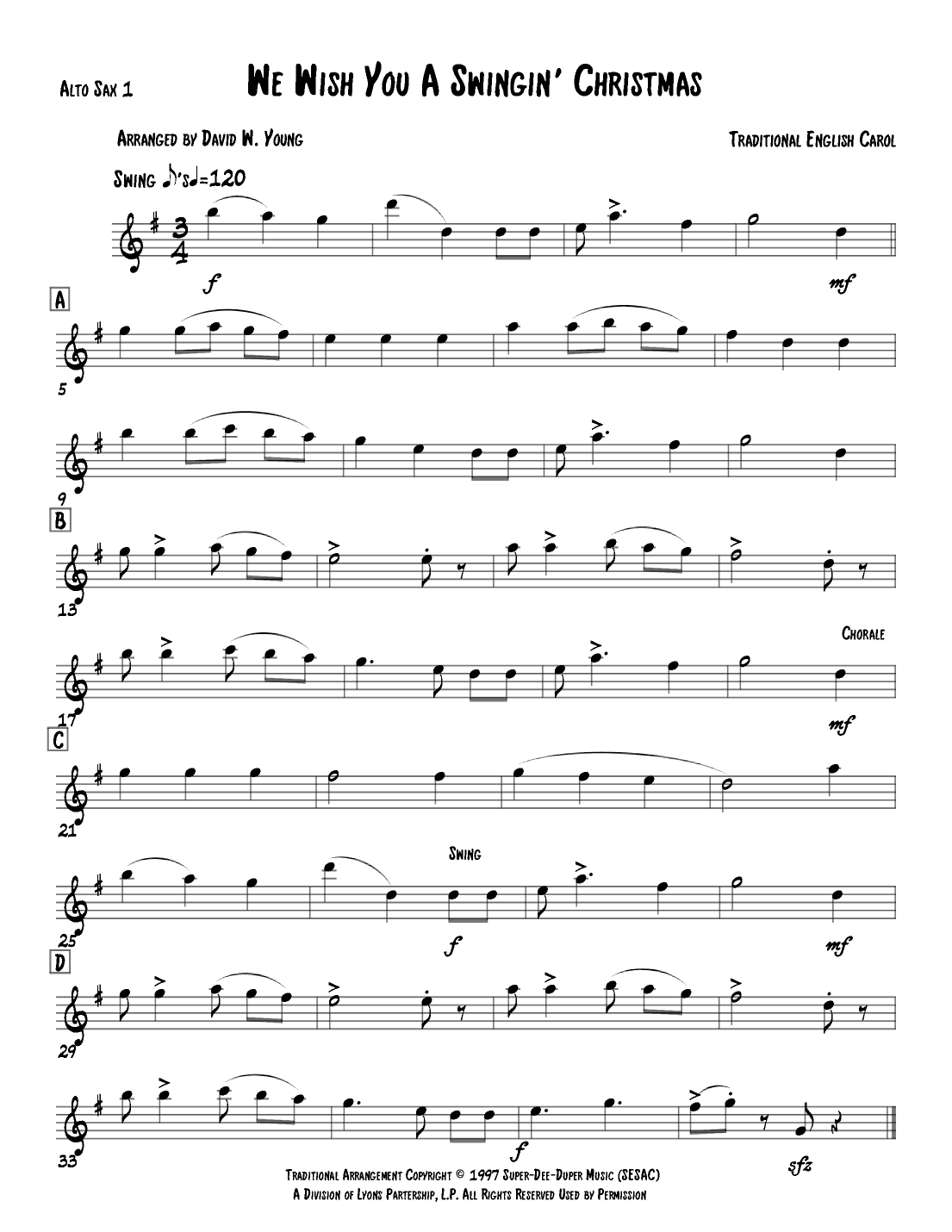 We Wish You A Swingin' Christmas (arr. David W. Young)