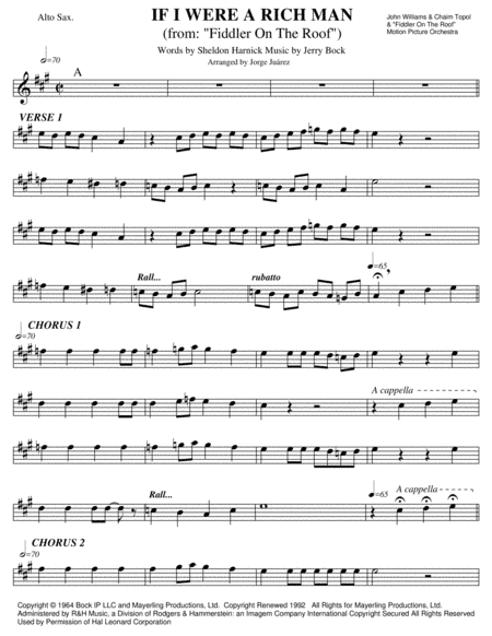 If I Were A Rich Man (arr. Jorge Juárez)