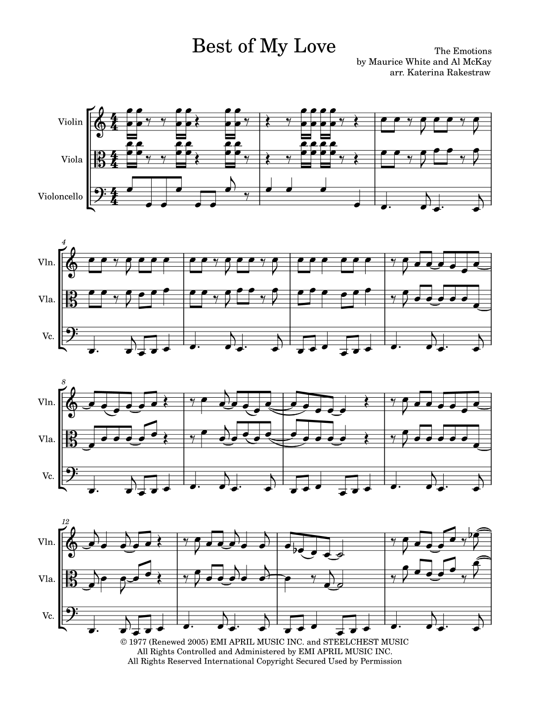 Best Of My Love (arr. Katerina Anne Lewis)