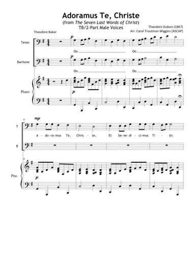 Adoramus Te, Christe (TB) (arr. Carol Troutman Wiggins)