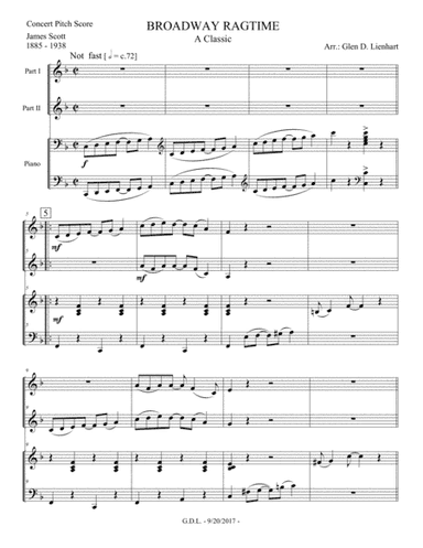 Broadway Ragtime (arr. Glen D. Lienhart)