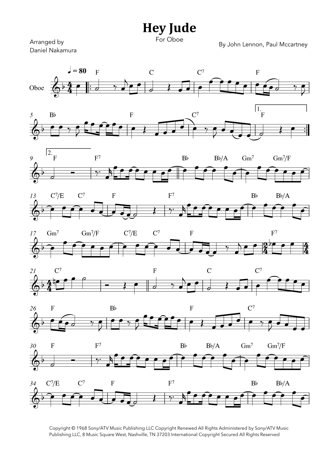Hey Jude (arr. Daniel Nakamura)