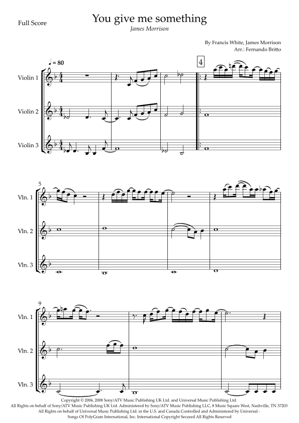 You Give Me Something (arr. Fernando Britto)
