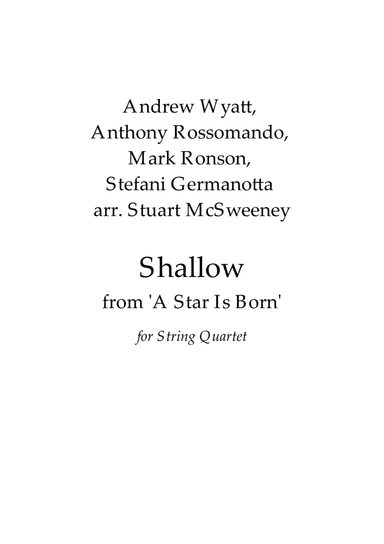 Shallow (arr. Stuart McSweeney)