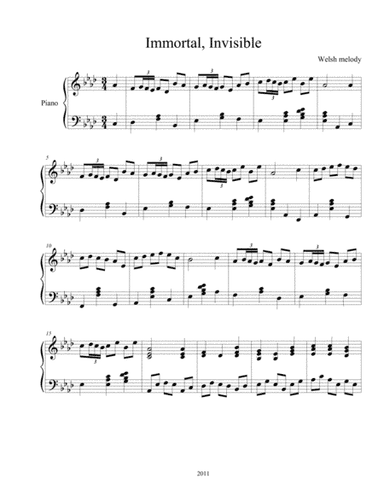 Immortal, Invisible (arr. Alan Deyton)