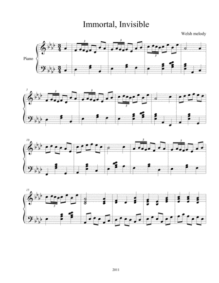 Immortal, Invisible (arr. Alan Deyton)