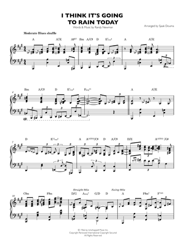 I Think It's Going To Rain Today (arr. Sjaak Douma)