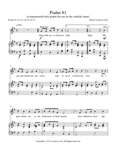 Psalm 81 Sing with Joy to God Our Help